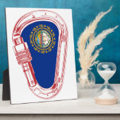 New Hampshire Flag Climate Carabiner Fotoplaat (Zijkant)