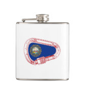 New Hampshire Flag Climate Carabiner Heupfles (Voorkant)