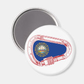 New Hampshire Flag Climate Carabiner Magneet (Voorkant / Achterkant)