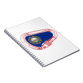 New Hampshire Flag Climate Carabiner Notitieboek (Rechterzijde)
