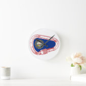 New Hampshire Flag Climate Carabiner Ronde Klok (Huis)