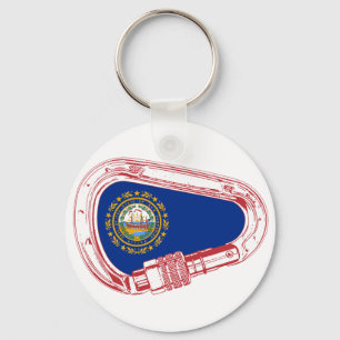 New Hampshire Flag Climate Carabiner Sleutelhanger