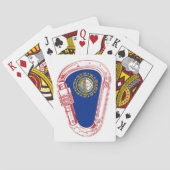 New Hampshire Flag Climate Carabiner Speelkaarten (Achterkant)