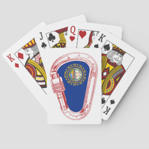 New Hampshire Flag Climate Carabiner Speelkaarten