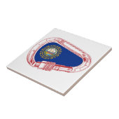 New Hampshire Flag Climate Carabiner Tegeltje (Zijkant)
