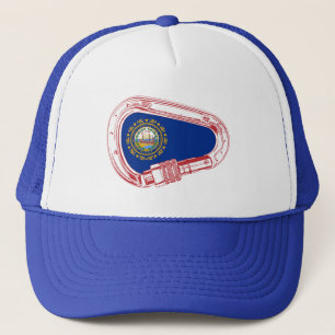 New Hampshire Flag Climate Carabiner Trucker Pet