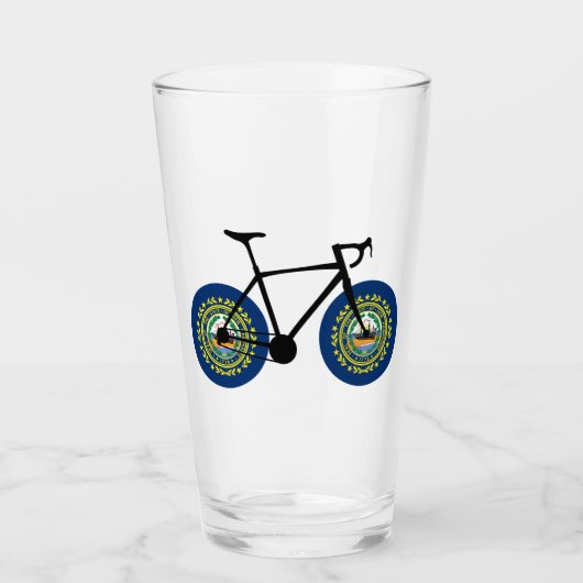New Hampshire Flag Cycling Glas (Voorkant)
