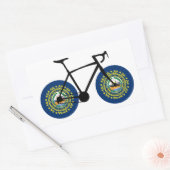 New Hampshire Flag Cycling Rechthoekige Sticker (Envelop)
