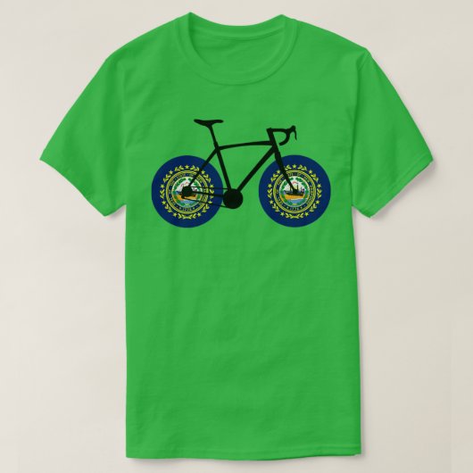 New Hampshire Flag Cycling T-shirt (Design voorkant)
