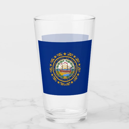 New Hampshire Flag Glas (Voorkant)