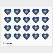 New Hampshire Flag Hart Sticker (Vel)