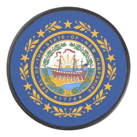 New Hampshire Flag Hockey Puck (Voorkant)