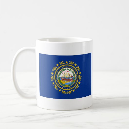 New Hampshire Flag + Kaart Mok (Links)