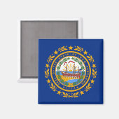 New Hampshire Flag Magneet (Voorkant / Achterkant)