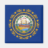 New Hampshire Flag Magneet (Voorkant)