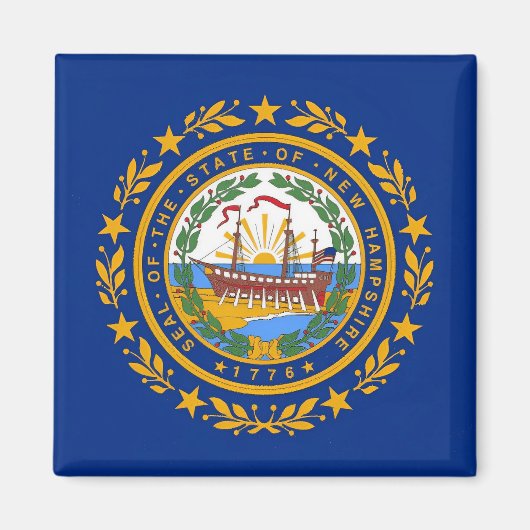 New Hampshire Flag Magneet (Voorkant)