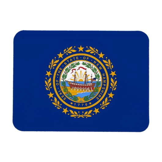 New Hampshire Flag Magneet (Horizontaal)