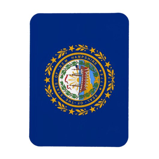 New Hampshire Flag Magneet (Verticaal)