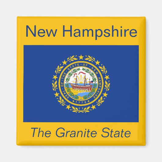 New Hampshire Flag Magnet (Voorkant)
