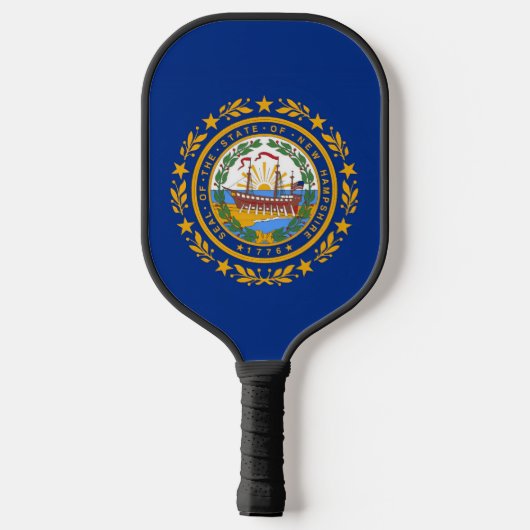 New Hampshire Flag Pickleball Paddle (Achterkant)