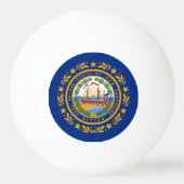 New Hampshire Flag Pingpongbal (Voorkant)