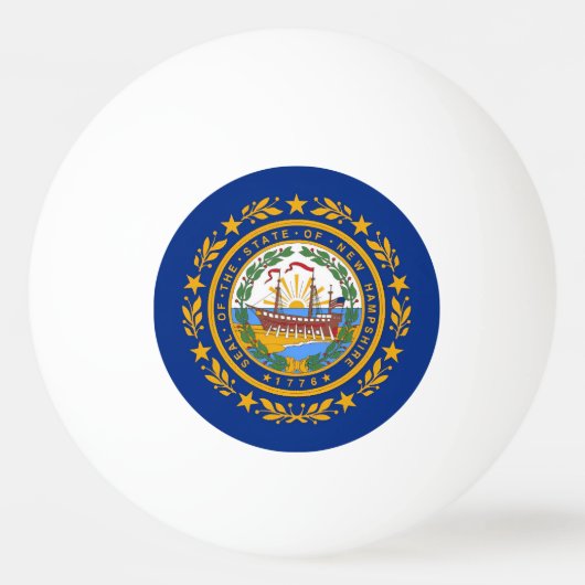 New Hampshire Flag Pingpongbal (Voorkant)
