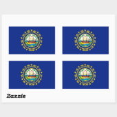 New Hampshire Flag Rechthoekige Sticker (Vel)