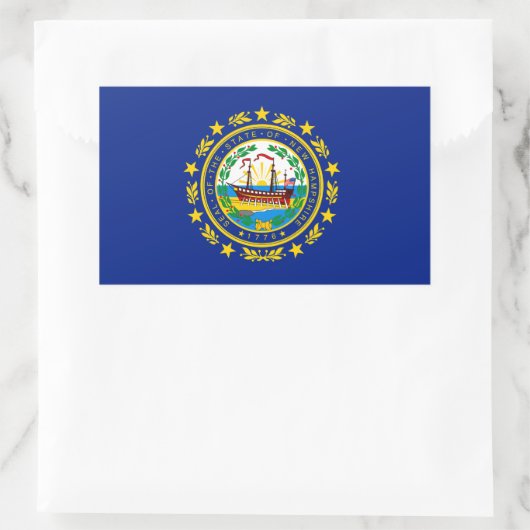 New Hampshire Flag Rechthoekige Sticker (Tas)