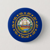 New Hampshire Flag Ronde Button 5,7 Cm (Voorkant)