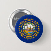 New Hampshire Flag Ronde Button 5,7 Cm (Voorkant /achterkant)