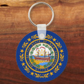 New Hampshire Flag Sleutelhanger (Achterkant)