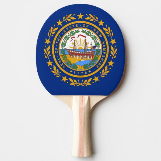 New Hampshire Flag Tafeltennisbatje (Voorkant)
