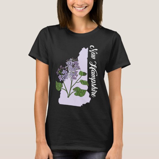 New Hampshire Flower Purple Lilac T-shirt (Voorkant)