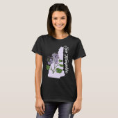 New Hampshire Flower Purple Lilac T-shirt (Voorkant volledig)