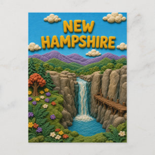 New Hampshire Flume Gorge Moderne KLAYKOO Briefkaart
