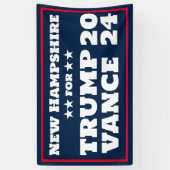 New Hampshire for Trump Vance 2024 Banner (Verticaal)