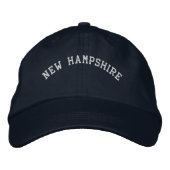 New Hampshire geborduurd Pet Navy Blue (Voorkant)