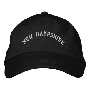 New Hampshire geborduurd verstelbaar Pet zwart