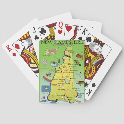New Hampshire Geïllustreerde Speelkaarten (Achterkant)