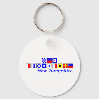 New Hampshire, gespeld in een nautisch alfabet Sleutelhanger