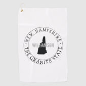 New Hampshire Golf Towel State Personalized Golfhanddoek (Voorkant)