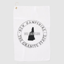 New Hampshire Golf Towel State Personalized Golfhanddoek