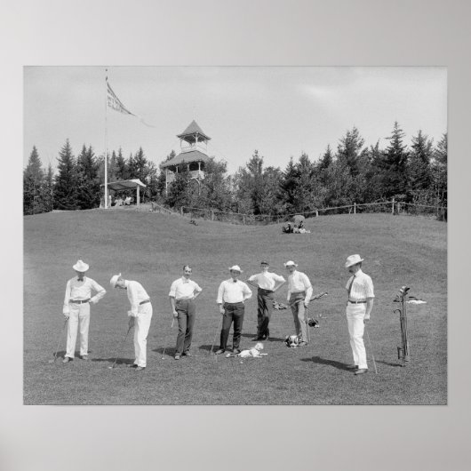 New Hampshire Golfers, 1910.  foto Poster (Voorkant)