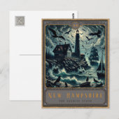 New Hampshire | Gotische kunst Briefkaart (Voorkant / Achterkant)