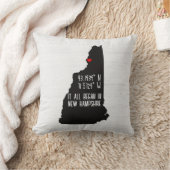 New Hampshire GPS-coördinaten met hart Kussen (Deken)