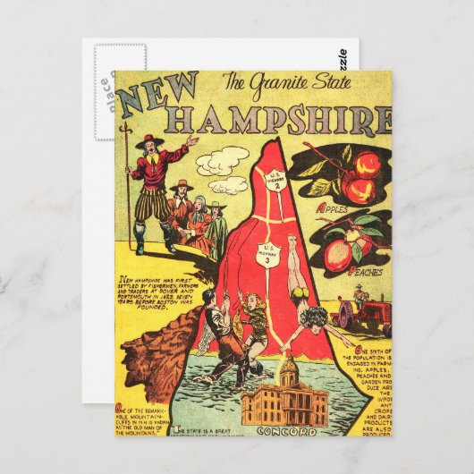 New Hampshire Granite Briefkaart (Voorkant / Achterkant)