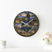 New Hampshire Granite State Mountain Lake Rustic Grote Klok (Huis)