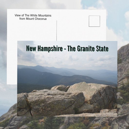 New Hampshire Granite State White Mountains Briefkaart
