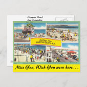New Hampshire Greetings uit Hampton Beach Briefkaart (Voorkant / Achterkant)