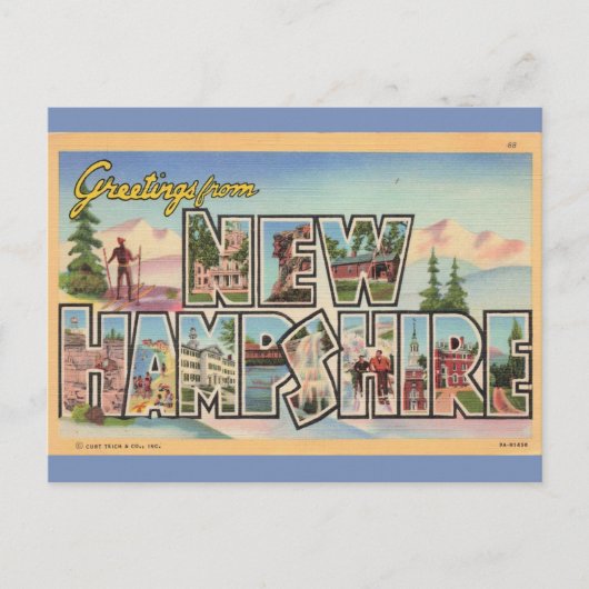 New Hampshire-groeten Briefkaart (Voorkant)
